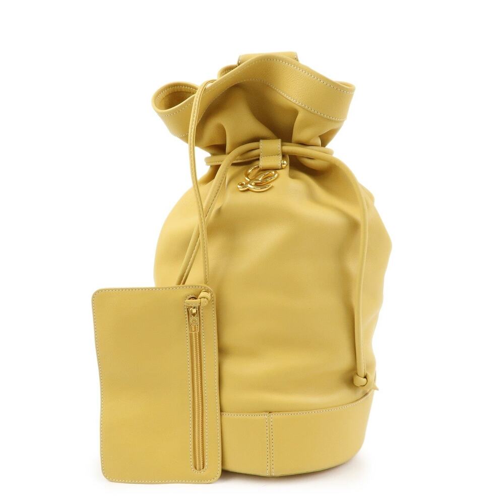 Loewe Anton Anagram Calfskin Bucket Bag Yellow